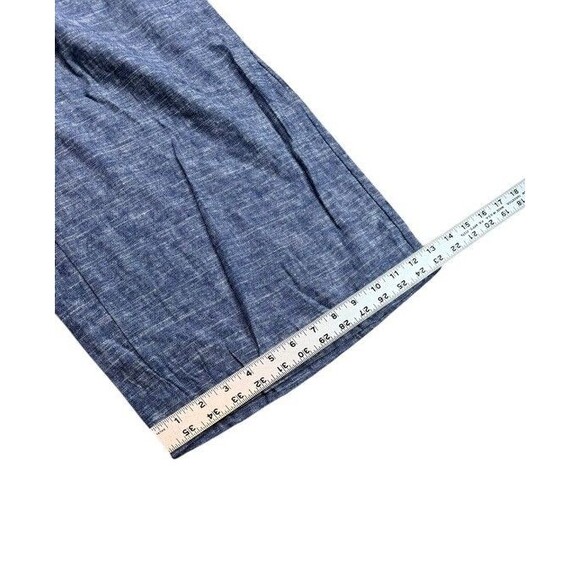 Max Studio Linen Pants Womens Size Small Paperbag Belted Waist Wide Leg Cropped - Picture 7 of 8
